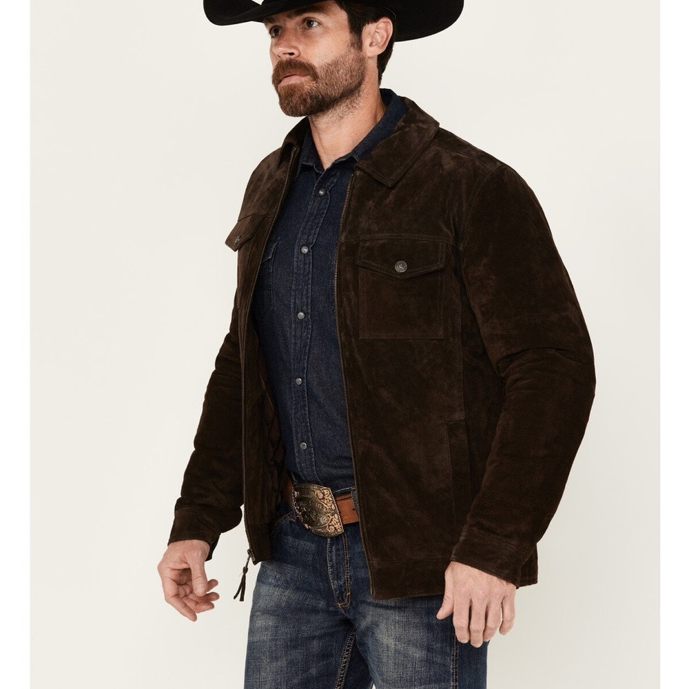 Men's Brown Suede Jacket